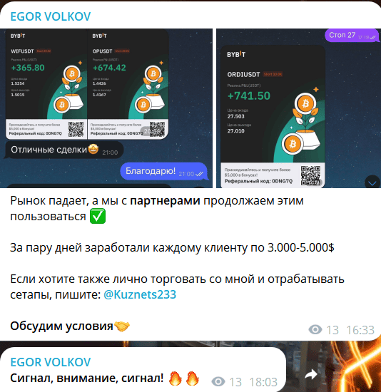 EGOR VOLKOV — инсайды или иллюзия успеха? Реальные отзывы и разбор