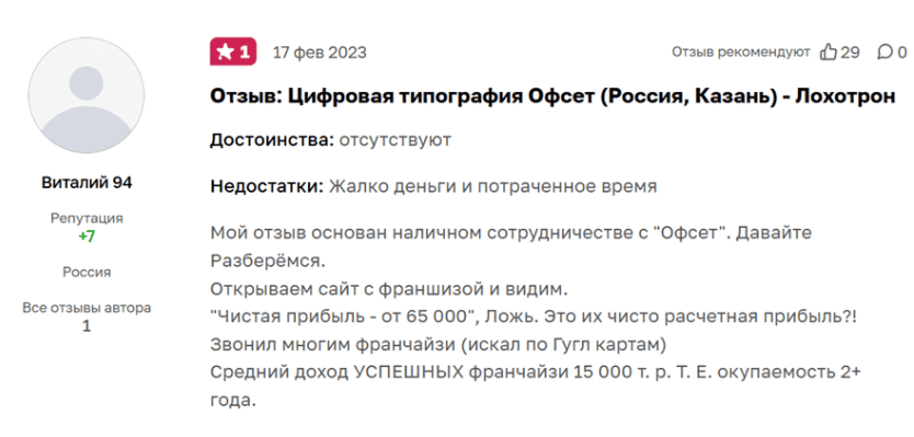 Франшиза ОФСЕТ — отзывы: обман под видом бизнеса или реальная возможность?