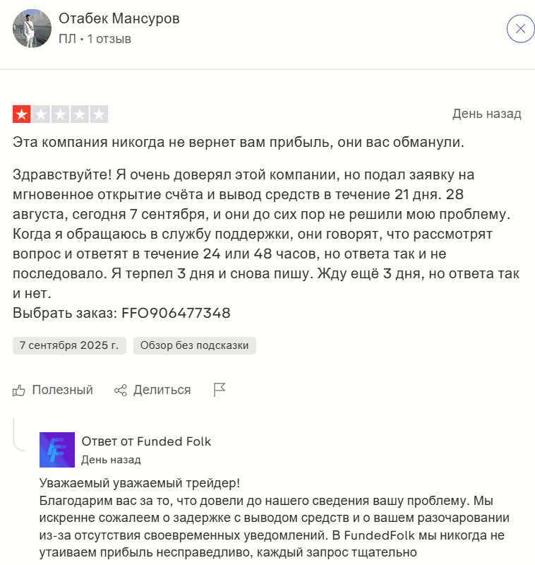 FundedFolk — отзывы, инновационная prop-платформа или рискованная ловушка?