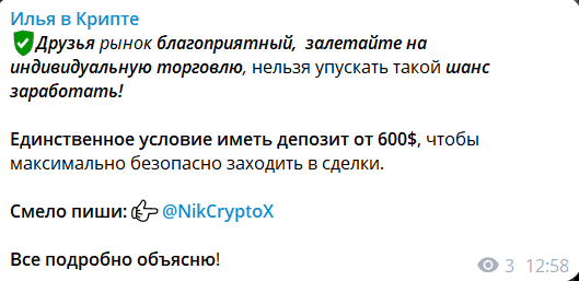 Илья в Крипте — отзывы, реальный заработок или обман?