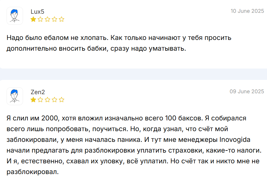 Inovogida отзывы — брокер или мошенник с большими обещаниями?