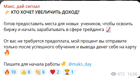 Telegram-канал «Макс, дай сигнал»: что скажут отзывы, стоит ли доверять?