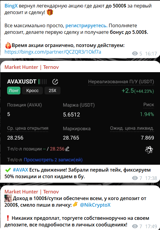 Market Hunter | Ternov — стоит ли доверять сигналам? Отзывы и разоблачение