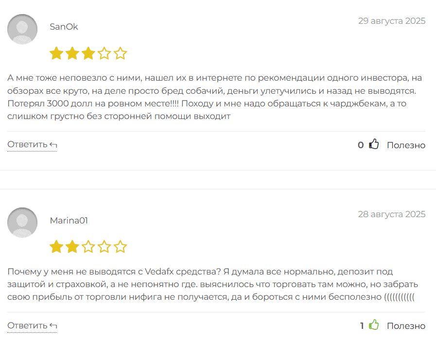 Vedafx — отзывы, реальный брокер или хитроумный обман?