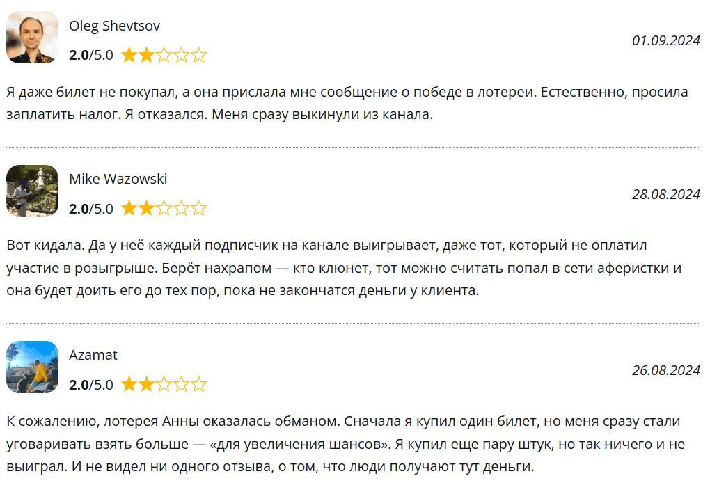 «Аня Дарит»: отзывы, как работают сомнительные розыгрыши подарков в Telegram