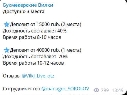Букмекерские Вилки отзывы — проект с признаками мошенничества