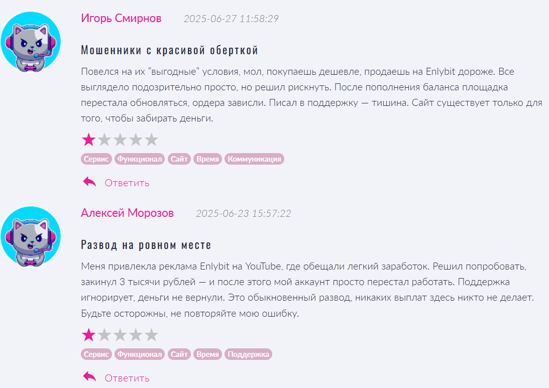 Enlybit — отзывы и разоблачение: новая криптобиржа или очередной развод?