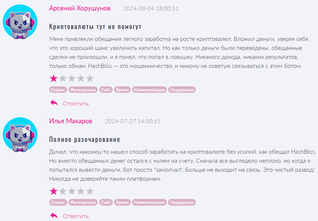 HashBliss: отзывы, сомнительная схема заработка на «пампах» криптовалют