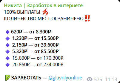 «Никита | Заработок в интернете»: отзывы, как работает схема ложных инвестиций