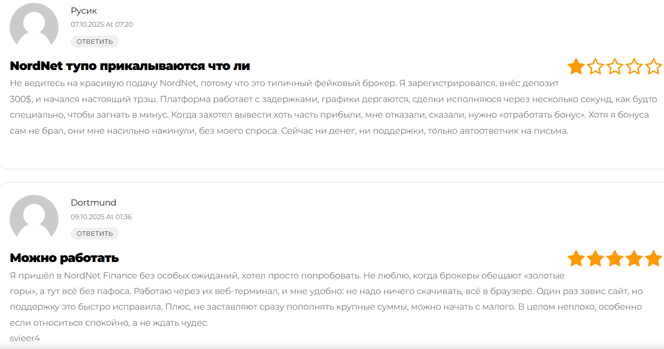 NordNet — псевдоброкер с признаками финансового мошенничества