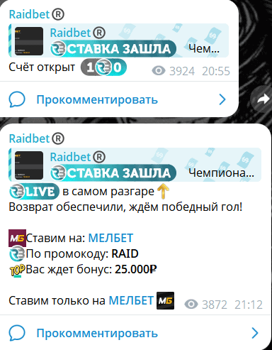 Raidbet: отзывы и обзор Telegram-проекта с VIP-ставками и обещаниями прибыли