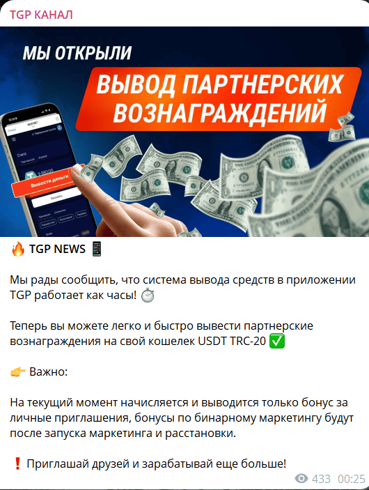 TGP КАНАЛ — отзывы, разоблачение и правда о “прибыльной платформе”