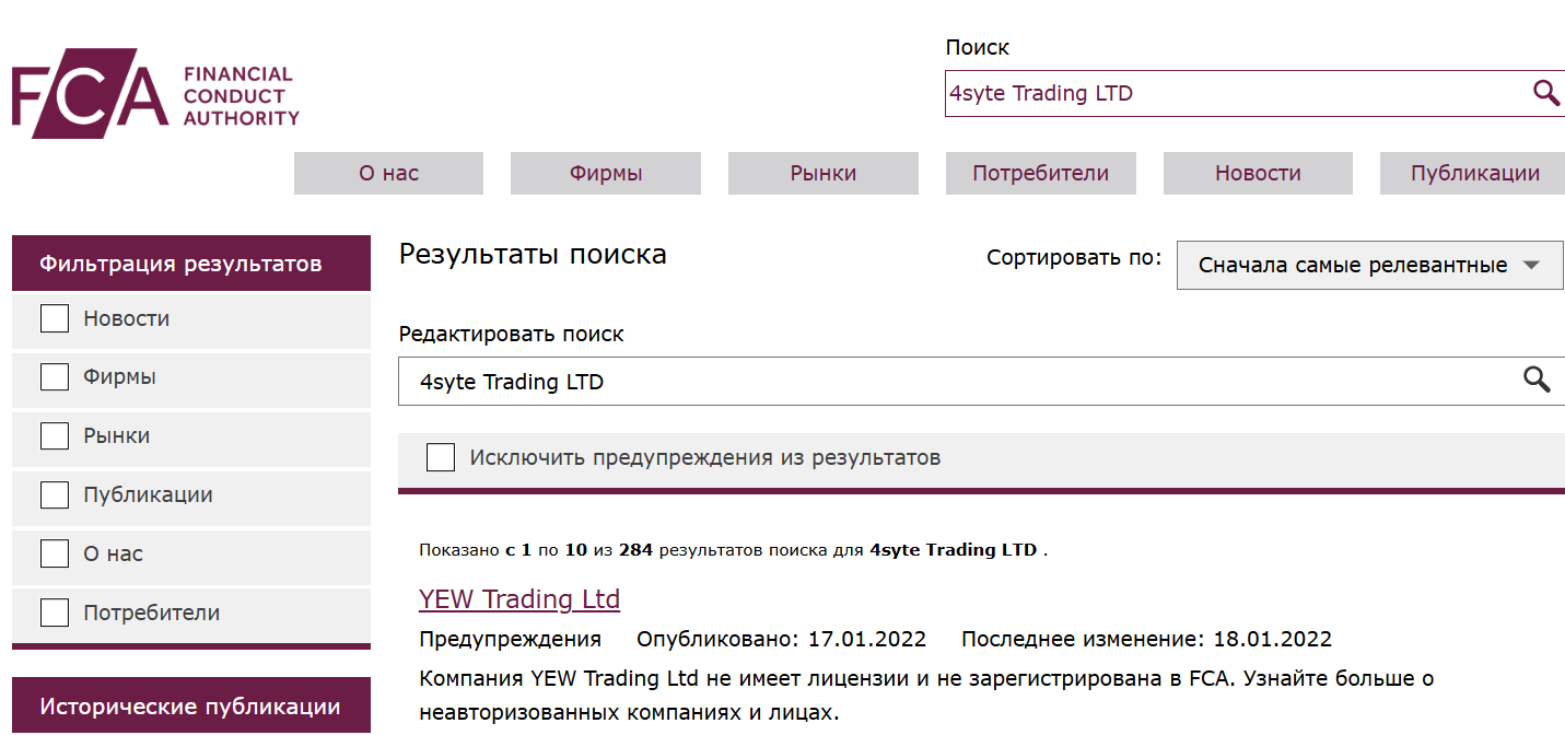 4syte Trading LTD: отзывы, критический разбор и признаки недобросовестной деятельности