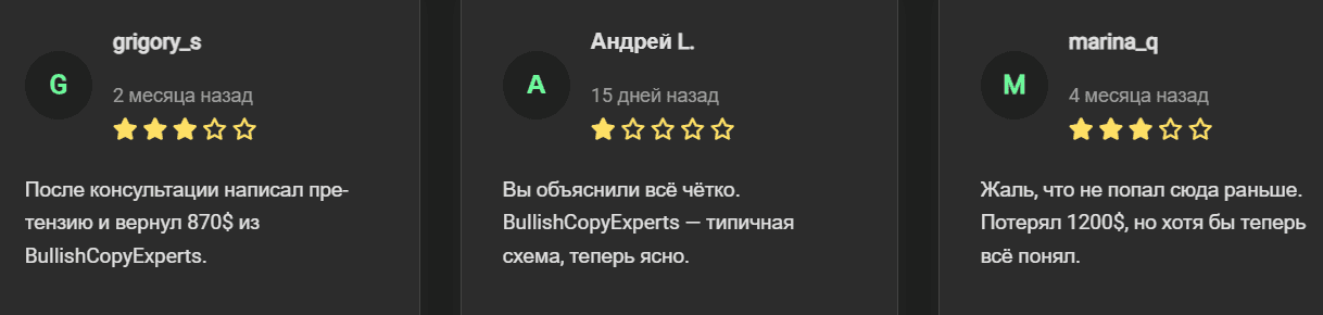 BullishCopyExperts: отзывы и анализ деятельности, проверка домена и отсутствие регулирующего статуса