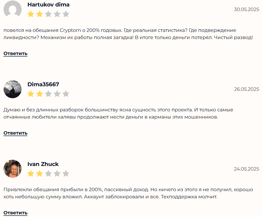 Cryptorn.io — новая маска старого мошенничества: разоблачение и отзывы фальшивого криптопроекта