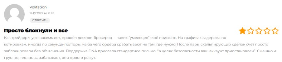 DNA Markets — что говорят отзывы, стоит ли доверять этому брокеру?