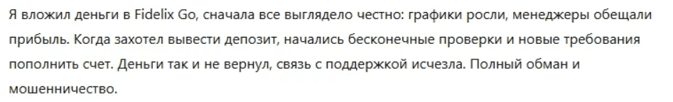 Fidelix Go: отзывы, что скрывает проект и почему он вызывает вопросы