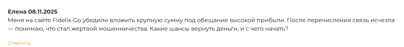 Fidelix Go: отзывы, что скрывает проект и почему он вызывает вопросы
