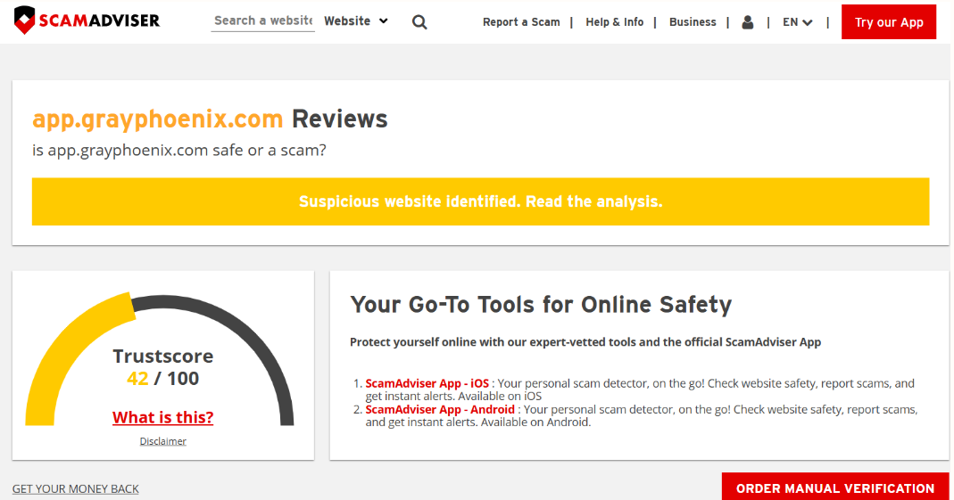 Grayphoenix: разоблачение и отзывы про «инновационного трейдинг-портала» с сомнительной репутацией