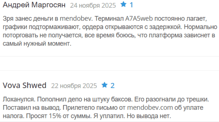 Mendobev (mendobev.com) – «международный брокер» без лицензий. Разбор, отзывы, риски