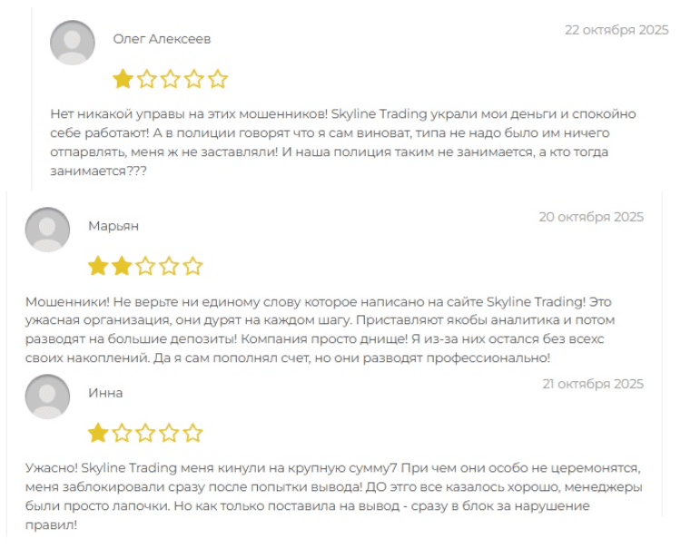 Skyline Trading — отзывы, почему брокеру не стоит доверять?