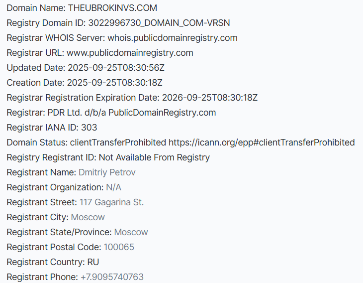 Theubrokinvs: разоблачение мошеннической платформы. Анализ, проверки, отзывы