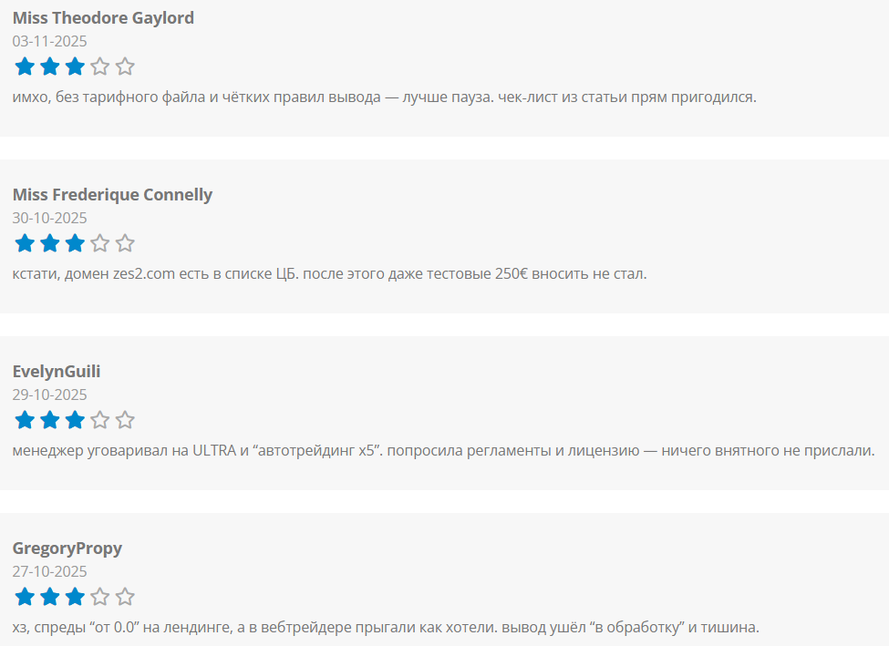 ZESTREND (zes2 com): отзывы и разоблачение сомнительного брокера