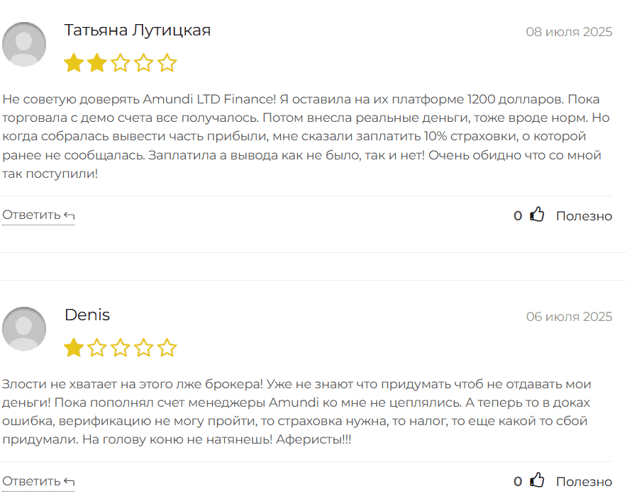 Amundi (finance-amu.info) — отзывы и разбор: мошенники или нет?