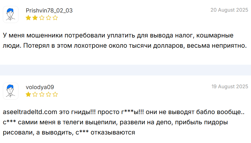 Aseel Trading — отзывы: брокер с лицензией или очередная витрина без регуляции?