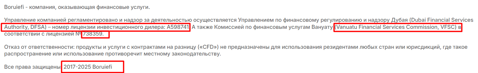 Boruiefi — отзывы и проверка брокера. Почему boruiefi.com представляет высокий риск