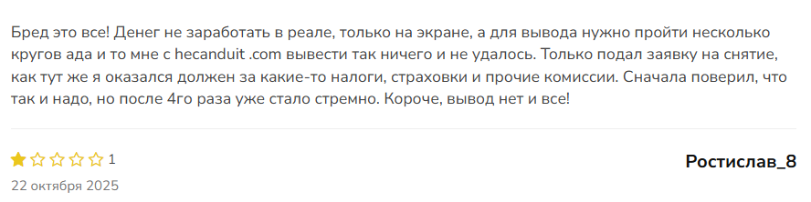 Hecanduit отзывы: проверка брокера и реальные риски для инвесторов