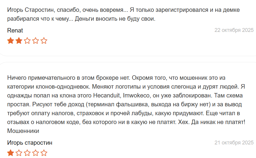 Hecanduit отзывы: проверка брокера и реальные риски для инвесторов