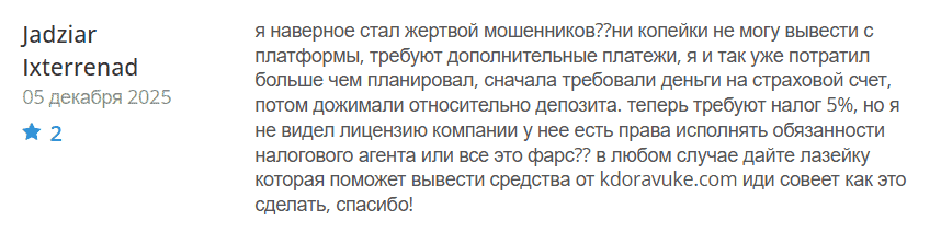 Kdoravuke — отзывы о брокере kdoravuke.com: проверка лицензий и реальных условий