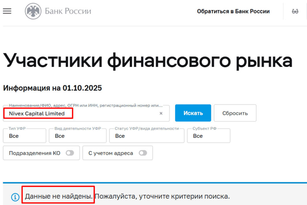 Nivex Capital Limited — отзывы и проверка брокера. Почему этой компании нельзя доверять