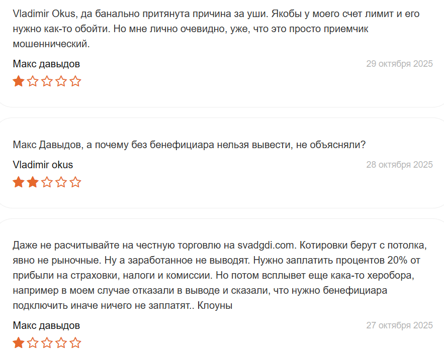 Svadgdi отзывы — разбор брокера и проверка заявленных лицензий