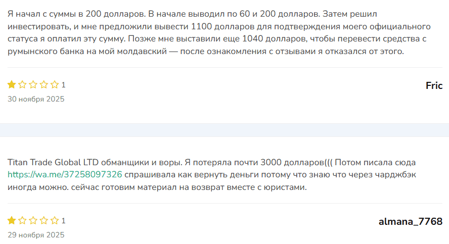 Titan Trade Global — отзывы и проверка брокера. Почему titan-trade.co вызывает серьёзные сомнения