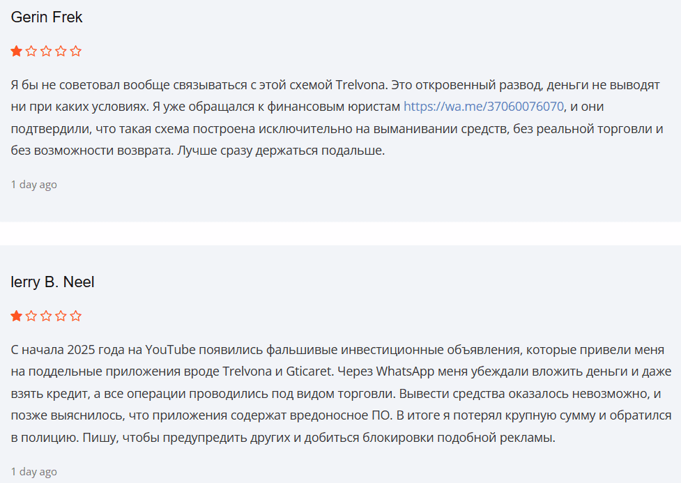 Trelvona: отзывы, проверка лицензий и разоблачение деятельности брокера