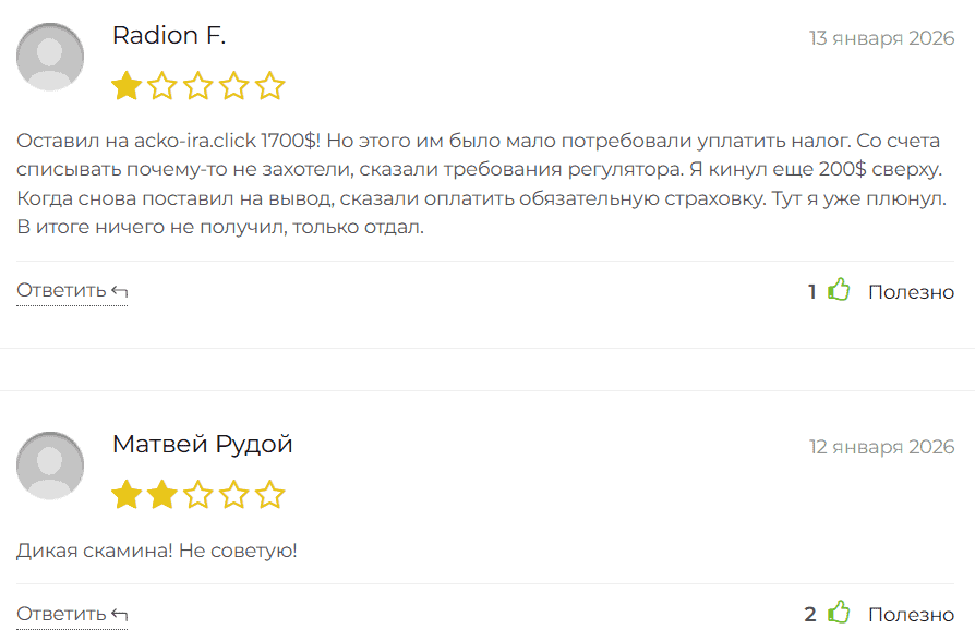Ackoira — отзывы о брокере: «лицензия DFSA» на словах и нулевые результаты проверки